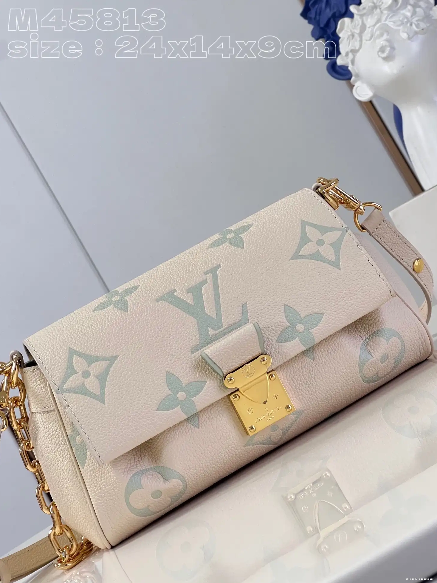 Official oldcobbler VUITTON FAVORITE-24-14-9cm LOUIS 0617